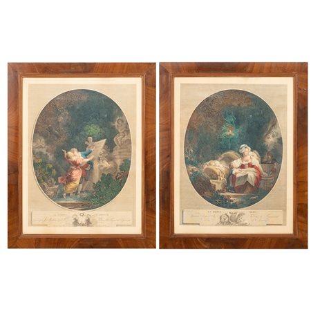 MANIFATTURA FRANCESE DEL XX SECOLO, Due stampe a colori