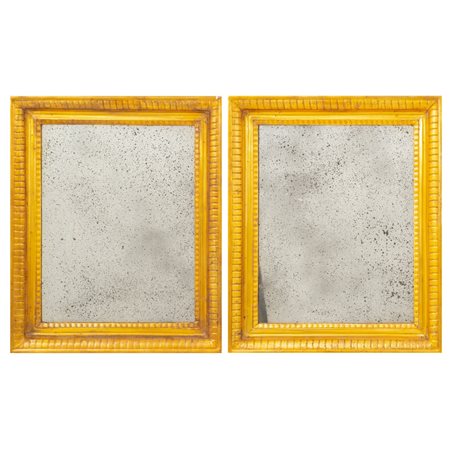 MANIFATTURA SICILIANA DEL XIX SECOLO, Coppia di specchiere