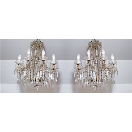 MANIFATTURA FIORENTINA DEL XX SECOLO, Coppia di lampadari