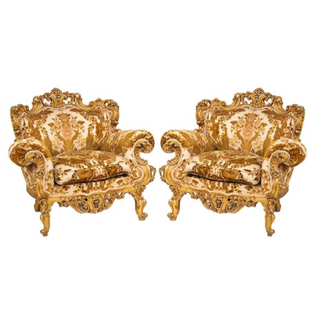 MANIFATTURA ITALIANA DEI PRIMI DEL '900, Coppia di poltrone