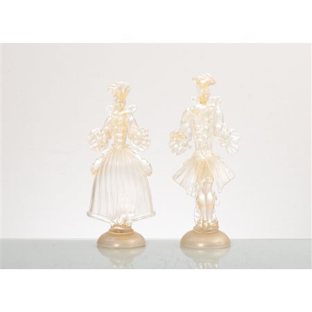 MANIFATTURA ITALIANA DEL XX SECOLO, Coppia di sculture