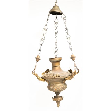 MANIFATTURA ITALIANA DEL XIX SECOLO, Lampada votiva