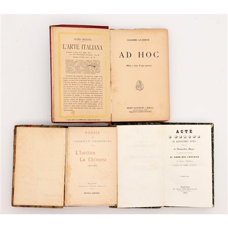 TRE VOLUMI DI VARIA LETTERARI DEL XIX E XX SECOLO