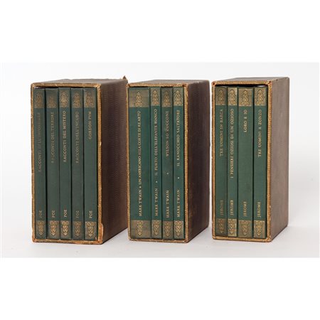 TRE COFANETTI DI LIBRI DI LETTERATURA IN 16° DELLA ...