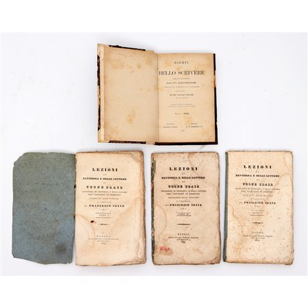 QUATTRO VOLUMI DI RETORICA E SCRITTURA DEL XIX SECOLO