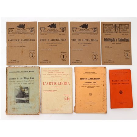 OTTO TRA VOLUMI E FASCICOLI MILITARI DEI PRIMI DEL XX SECOLO