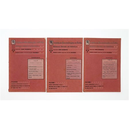 TRE NUMERI della RIVISTA DI SOCIALOGIA ED ARTE, SCIENZE ...