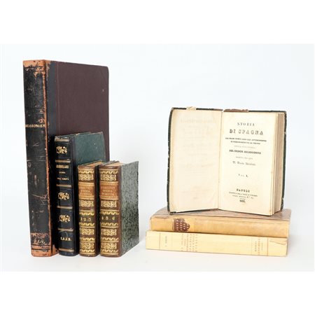 SETTE VOLUMI DI ARGOMENTO STORICO EDITI NEL XIX E XX SECOLO