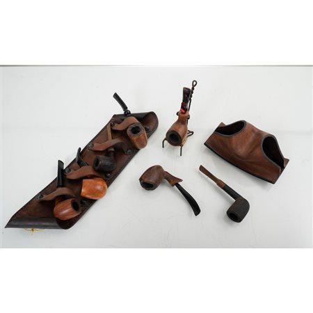 MANIFATTURA ITALIANA XX SECOLO, Sette pipe e tre portapipe