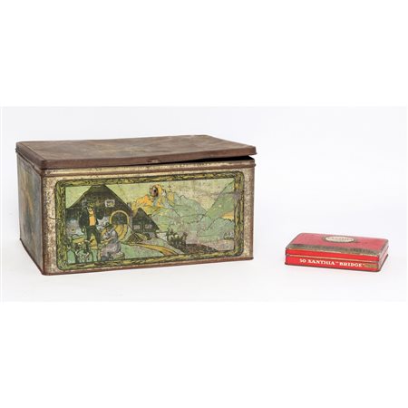 DUE SCATOLE DI LATTA DEI PRIMI DEL XX SECOLO