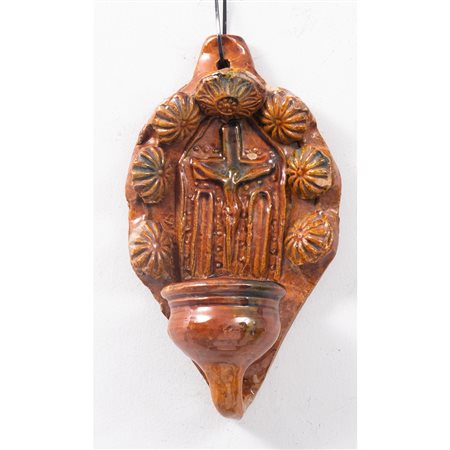 MANIFATTURA DI COLLESANO DEL XIX SECOLO, Acquasantiera