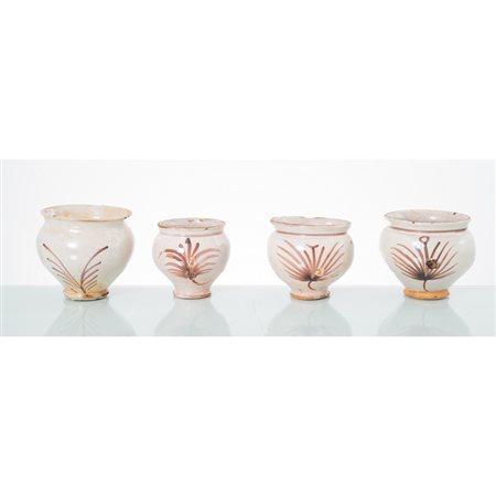 MANIFATTURA SICILIANA DEL XX SECOLO, Quattro vasetti