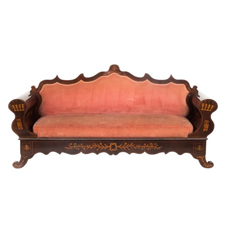 MANIFATTURA SICILIANA DEL XIX SECOLO, Divano