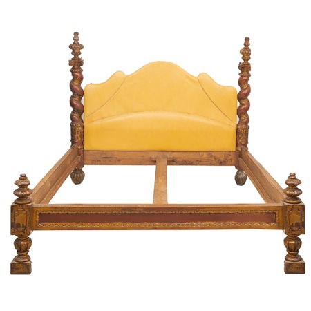 MANIFATTURA ITALIANA DEL XIX SECOLO, Letto a baldacchino