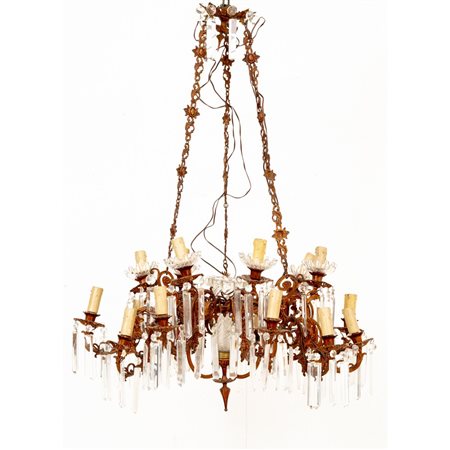 MANIFATTURA SICILIANA DEL XIX SECOLO, Lampadario