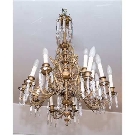 MANIFATTURA ITALIANA DEL XIX SECOLO, Lampadario