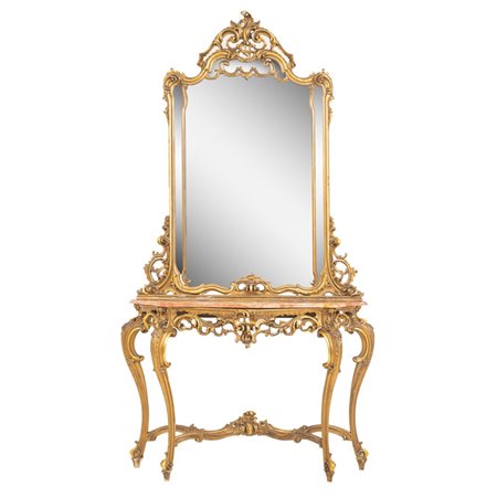 MANIFATTURA ITALIANA DEL XX SECOLO, Consolle con specchiera