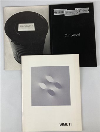 LOTTO DI 3 CATALOGHI - Turi Simeti. Opere scelte dagli anni '60 ad oggi...
