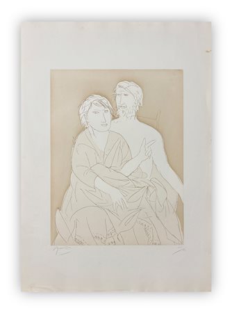 GIACOMO MANZÙ (1908-1991) - Pittore con modella III, 1978