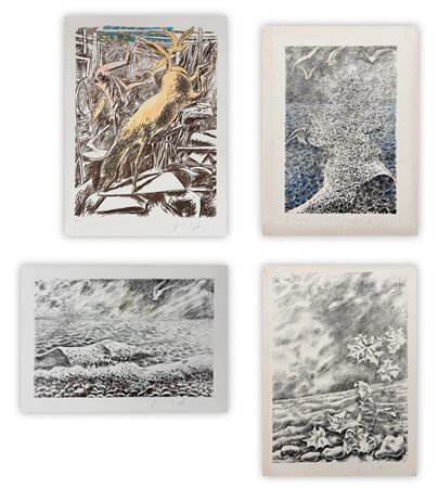 PERICLE FAZZINI (1913-1987) - Lotto unico di 4 litografie