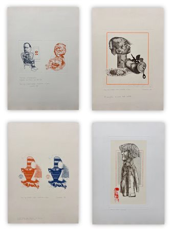GIUSEPPE GUERRESCHI (1929-1985) - Lotto unico composto da 4 opere grafiche