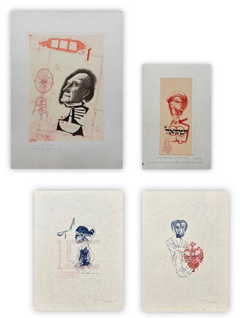 GIUSEPPE GUERRESCHI (1929-1985) - Lotto unico composto da 4 opere grafiche