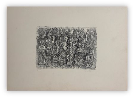 MASSIMO CAMPIGLI (1895-1971) - Folla di donne, 1959