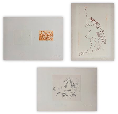 GIANNETTO FIESCHI (1921-2010) - Lotto unico composto da 3 acqueforti