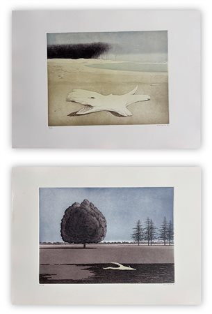 GINO GUIDA (1932-2017) - Lotto unico composto da 2 acqueforti
