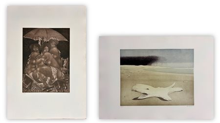 AUTORI VARI (GINO GUIDA E AMERIGO TOT) - Lotto unico composto da 3 acqueforti