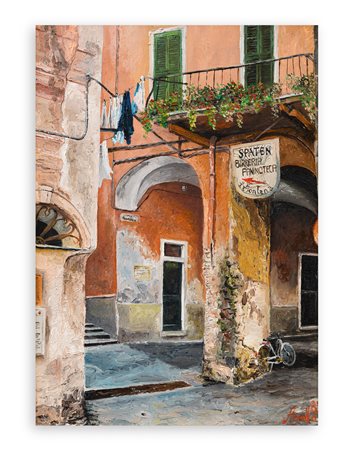 ALFREDO ARMELLINI - Uno scorcio di Monterosso, 1989