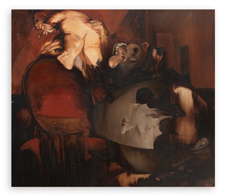 PIERO TREDICI (1928-2011) - Interno alluvionato. Alluvione di merda, 1969