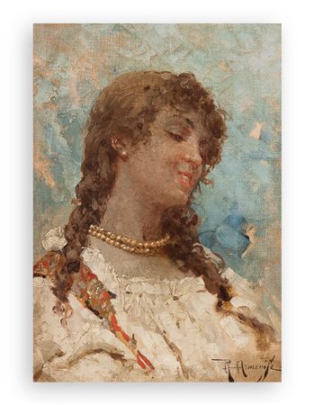 RAFFAELE ARMENISE (1852-1925) - Ritratto di nobildonna