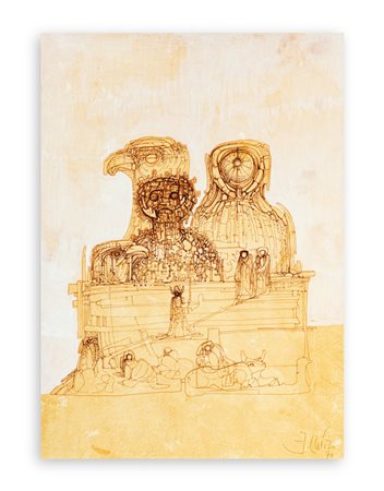 FABRIZIO CLERICI (1913-1993) - Gli idoli di Camblau, 1970