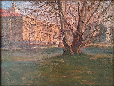 Giorgio Kienerk, 'Villa Erba Giardini Pubblici Marzo 1915 Rovenna', 1915