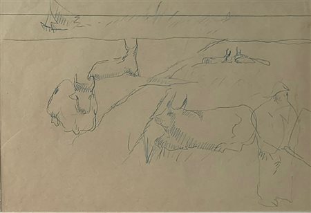 Lorenzo Viani, 'Buoi sul mare'