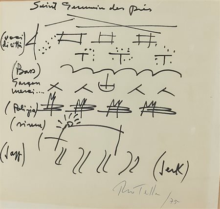 Mimmo Rotella, 'Saint Germain des pres', 1975