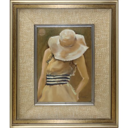 Franco Tardonato (Varese 1938)  - Donna con cappello