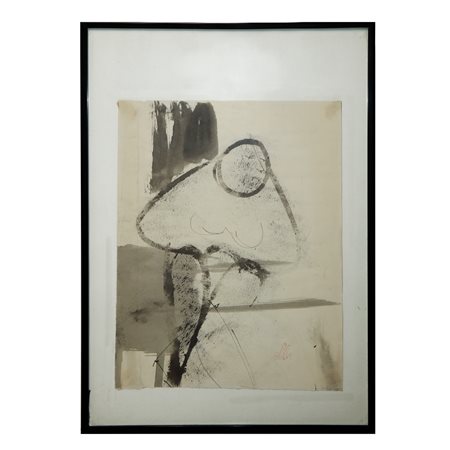 Matilde Iachelli (Francofonte 07/09/1946 - 2025)  - Figura femminile nei toni del grigio e del nero , 60s/70s