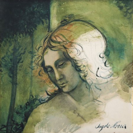 Angelo Nona (Favara 1937 - Catania 1975)  - Volto di donna