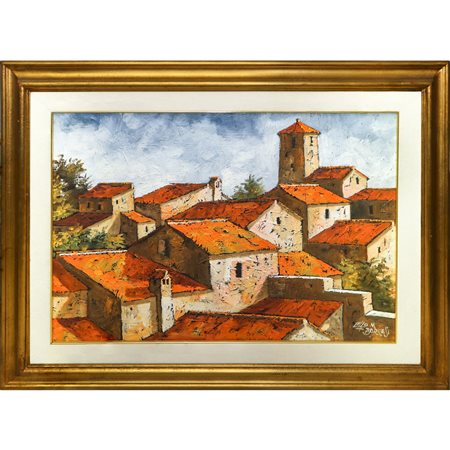 Lello M. Barresi (Palermo 1932)  - Tetti di case