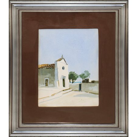 Paesaggio con chiesa, 20° secolo