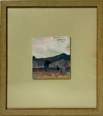 Giovanni Carena (Airasca 1915 - Pinerolo 1990)  - Paesaggio di Pinerolo, 1984