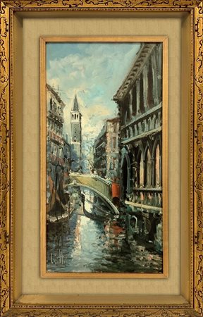 Pietro Virgilio  Lietti (Monza  1928)  - Canale di Venezia