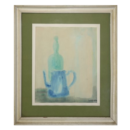 Matilde Iachelli (Francofonte 07/09/1946 - 2025)  - Natura morta, bottiglia e teiera