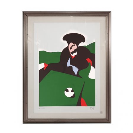 Fabio De Poli (Genova 1947)  - Ritratto astratto, prova d'autore