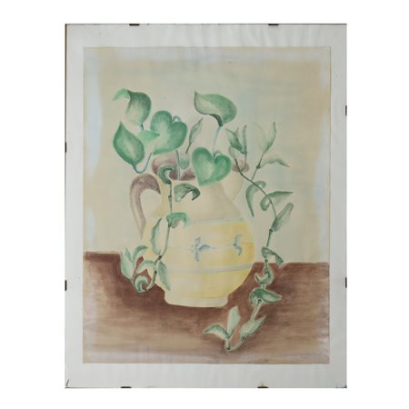 Matilde Iachelli (Francofonte 07/09/1946 - 2025)  - Natura morta, vaso con pianta
