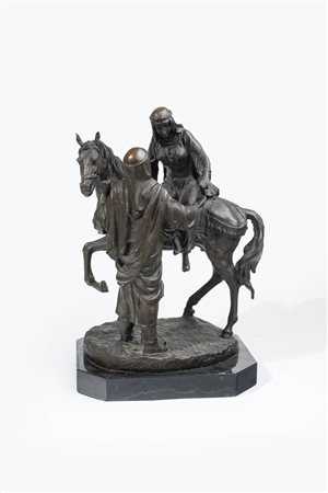 SCULTORE ANONIMO<BR>"Figure e cavallo"