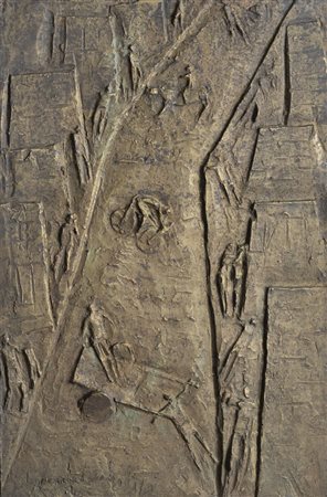 GIUSEPPE TARANTINO<BR>Palermo 1916 - 1999 Torino<BR>"Figure e strada"