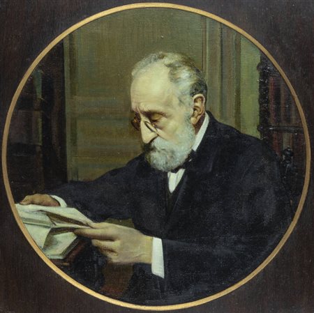 ARNALDO TEGON<BR>"Ritratto di uomo che legge"